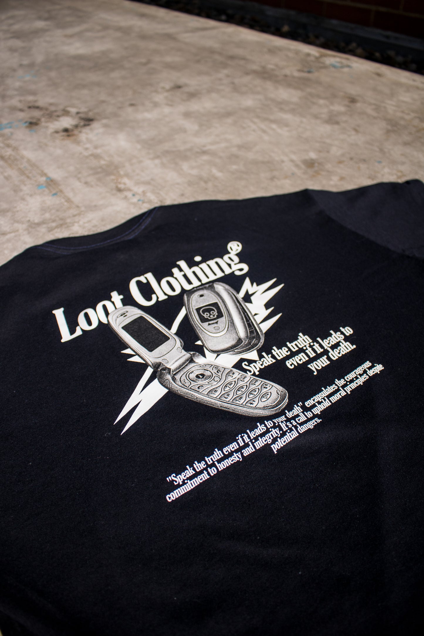 Camiseta Flip Phone - Navy